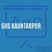 Ghs Kauntarpur Secondary School Logo
