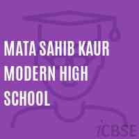 Mata Sahib Kaur Modern High School Logo