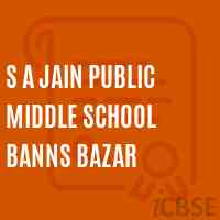 S A Jain Public Middle School Banns Bazar Logo