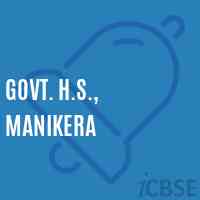 Govt. H.S., Manikera School Logo