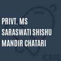 Privt. MS SARASWATI SHISHU MANDIR CHATARI Middle School Logo