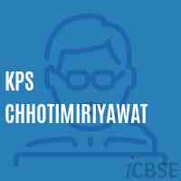Kps Chhotimiriyawat Primary School Logo