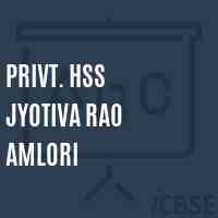 Privt. HSS JYOTIVA RAO AMLORI Senior Secondary School Logo