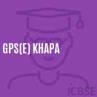 Gps(E) Khapa Primary School Logo