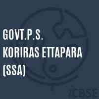 Govt.P.S. Koriras Ettapara (Ssa) Primary School Logo