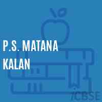 P.S. Matana Kalan Primary School Logo