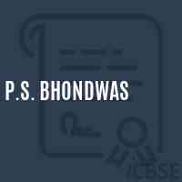 P.S. Bhondwas Primary School Logo