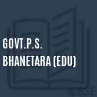 Govt.P.S. Bhanetara (Edu) Primary School Logo