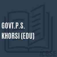 Govt.P.S. Khorsi (Edu) Primary School Logo