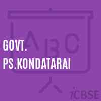 Govt. Ps.Kondatarai Primary School Logo