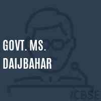 Govt. Ms. Daijbahar Middle School Logo