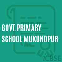 Govt.Primary School Mukundpur Logo