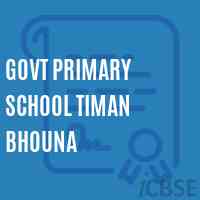 Govt Primary School Timan Bhouna Logo