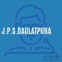 J.P.S.Daulatpura Primary School Logo