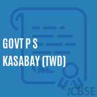 Govt P S Kasabay (Twd) Primary School Logo