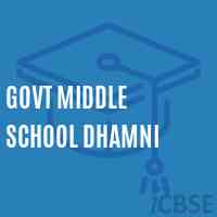 Govt Middle School Dhamni Logo