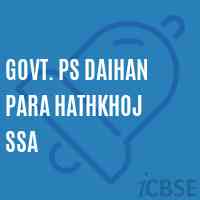 Govt. Ps Daihan Para Hathkhoj Ssa Primary School Logo