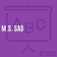 M.S. Sad Middle School Logo