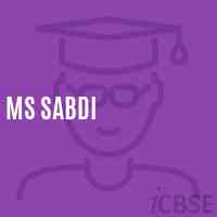 Ms Sabdi Middle School Logo
