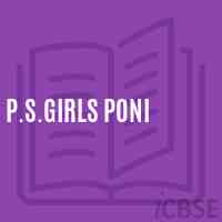 P.S.Girls Poni Primary School Logo