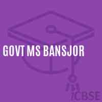 Govt Ms Bansjor Middle School Logo