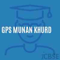 Gps Munan Khurd Primary School Logo