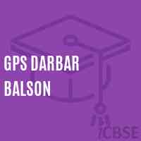 Gps Darbar Balson Primary School Logo