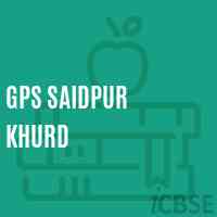 Gps Saidpur Khurd Primary School Logo