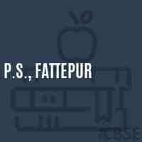 P.S., Fattepur Primary School Logo