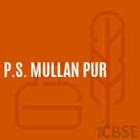 P.S. Mullan Pur Primary School Logo