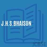J.H.S.Bhaison Middle School Logo