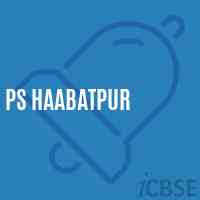 Ps Haabatpur Primary School Logo
