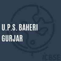 U.P.S. Baheri Gurjar Middle School Logo