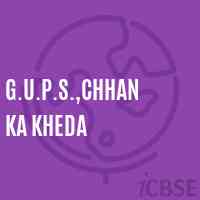 G.U.P.S.,Chhan Ka Kheda Middle School Logo
