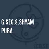 G.Sec.S.Shyam Pura Secondary School Logo