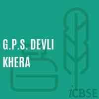 G.P.S. Devli Khera Primary School Logo