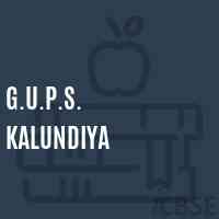 G.U.P.S. Kalundiya Middle School Logo