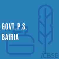 Govt. P.S. Bairia Primary School Logo