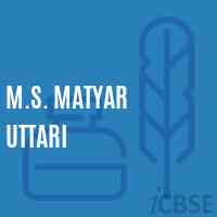 M.S. Matyar Uttari Middle School Logo