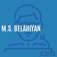 M.S. Belahiyan Middle School Logo