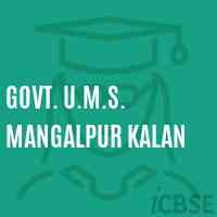 Govt. U.M.S. Mangalpur Kalan Middle School Logo