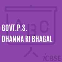 Govt.P.S. Dhanna Ki Bhagal Primary School Logo