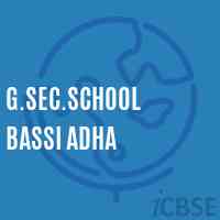G.Sec.School Bassi Adha Logo