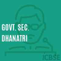 Govt. Sec. Dhanatri Secondary School Logo
