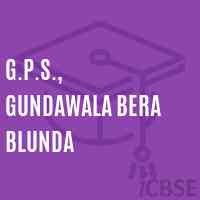 G.P.S., Gundawala Bera Blunda Primary School Logo