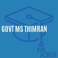 Govt Ms Thimran Middle School Logo