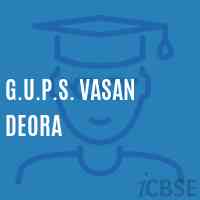 G.U.P.S. Vasan Deora Middle School Logo