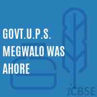 Govt.U.P.S. Megwalo Was Ahore Middle School Logo