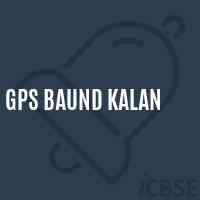 Gps Baund Kalan Primary School Logo