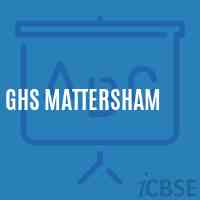 Ghs Mattersham Secondary School Logo